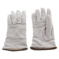 Borbonese Handschuhe aus Leder in Grau