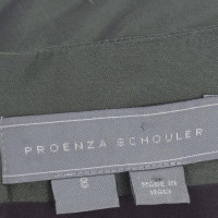 Proenza Schouler Seidenkleid in Dunkelgrün