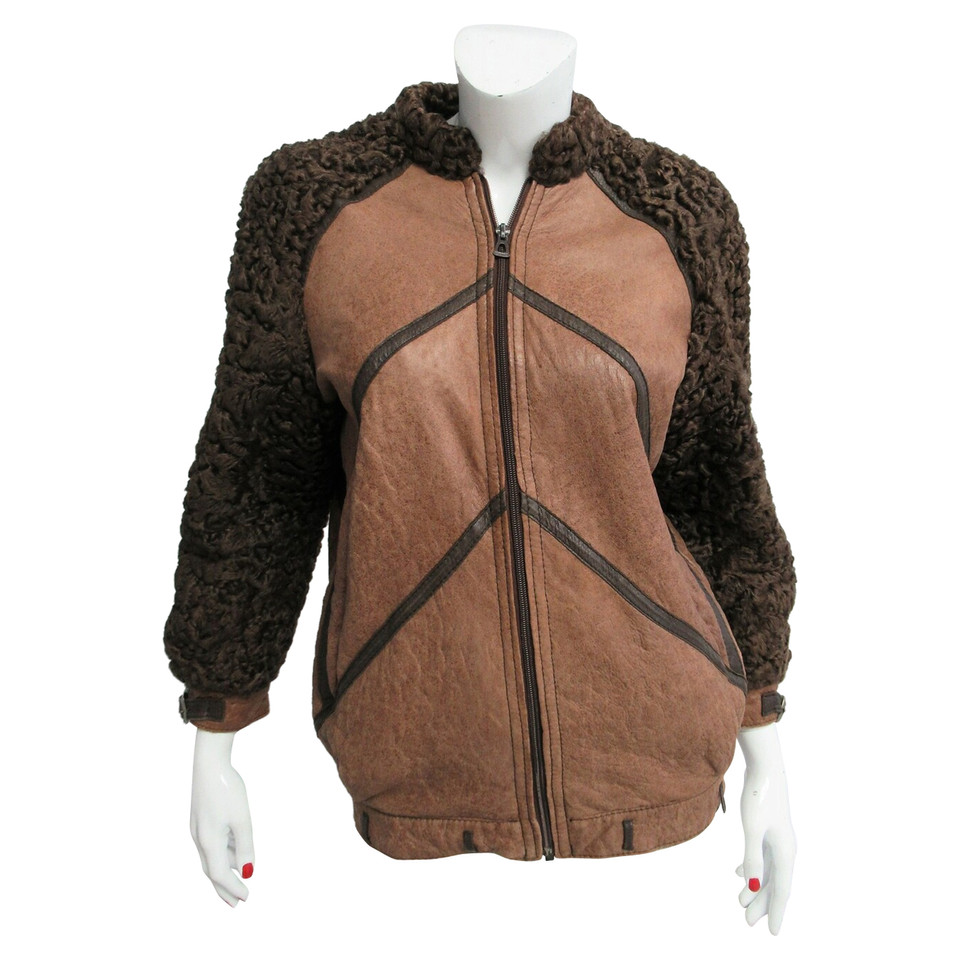 Christian Dior Top Leather in Brown