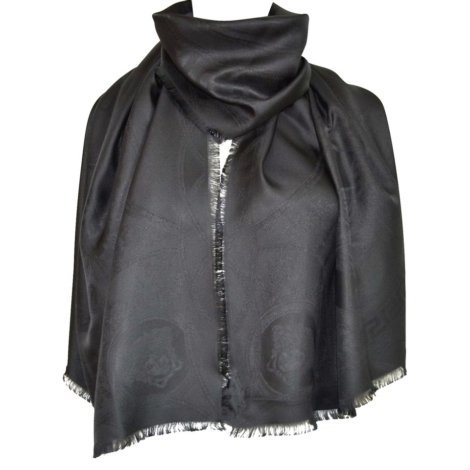 Versace Sjaal Zijde in Zwart