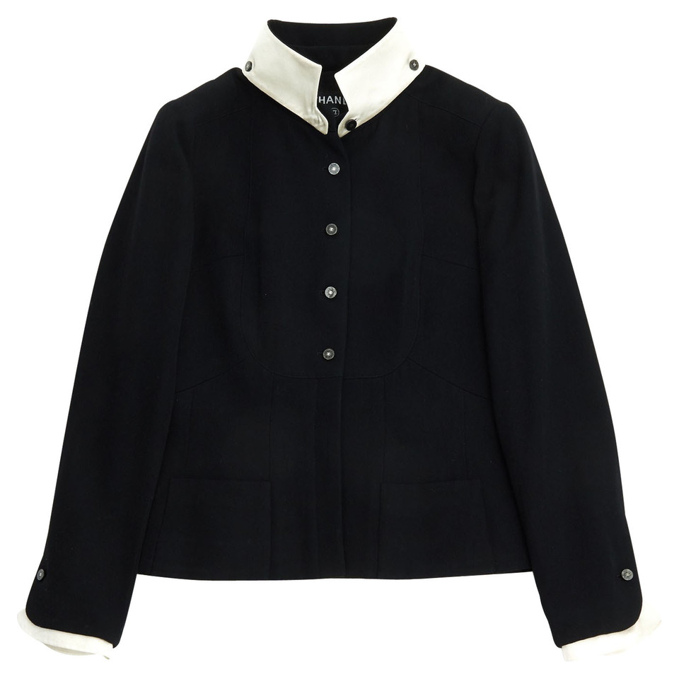 Chanel Jacket/Coat Wool in Black