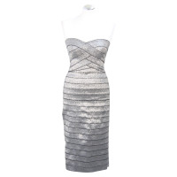 Reiss Striped dress in silver
