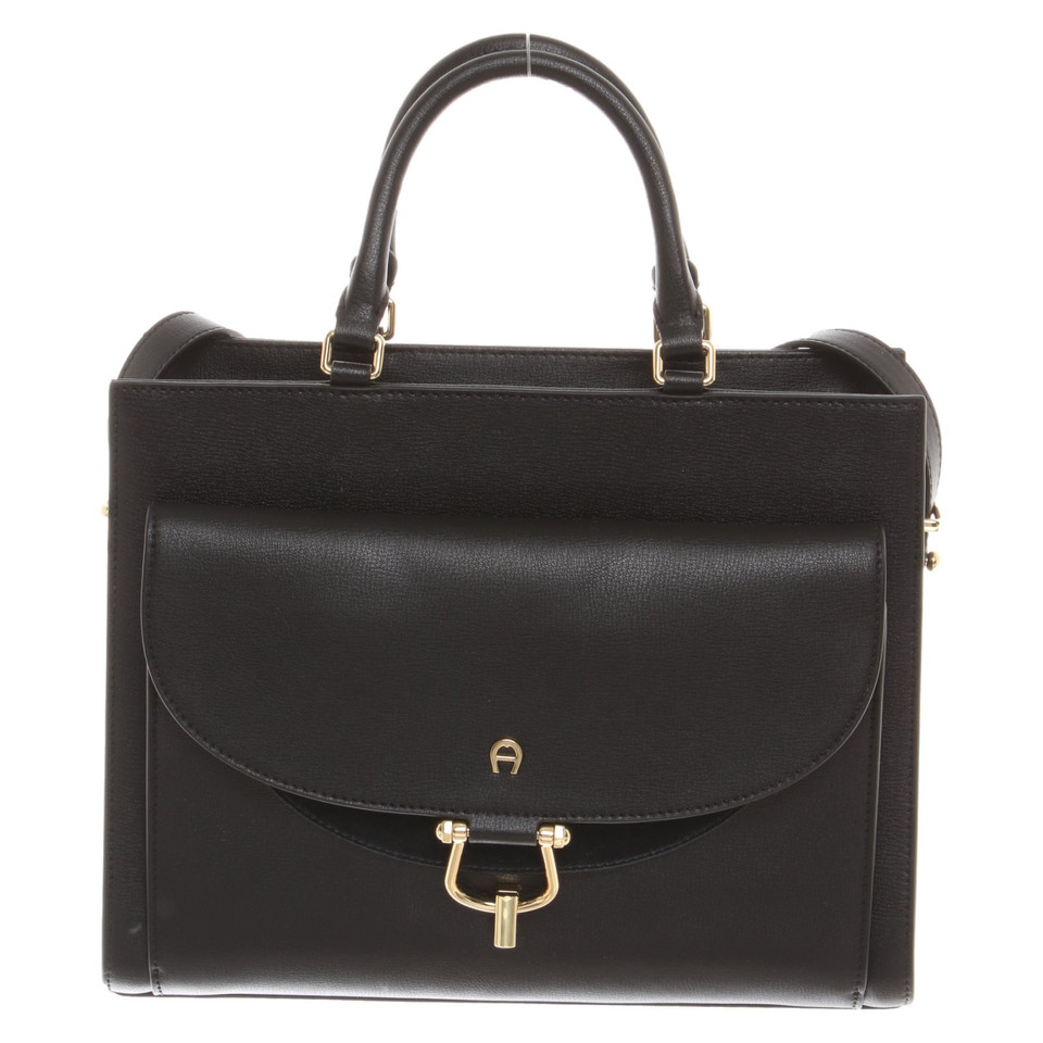 Aigner Handbag Leather in Black