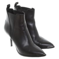 Acne Leather ankle boots in black