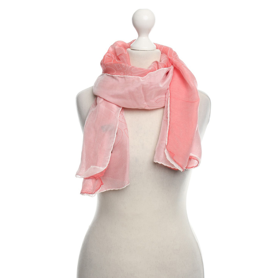 Loewe Zijden sjaal in rosé