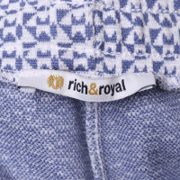 Rich & Royal Joggingbroek in blauw / wit