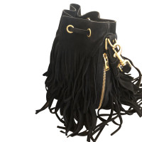 Yves Saint Laurent Tote Bag aus Wildleder in Schwarz
