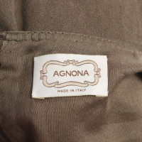 Agnona Dress Suede in Brown