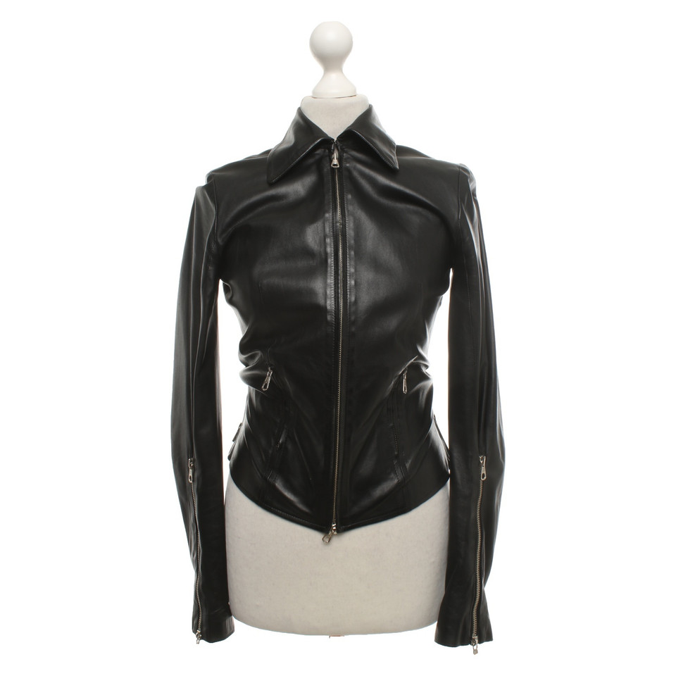 Plein Sud Leather jacket in black