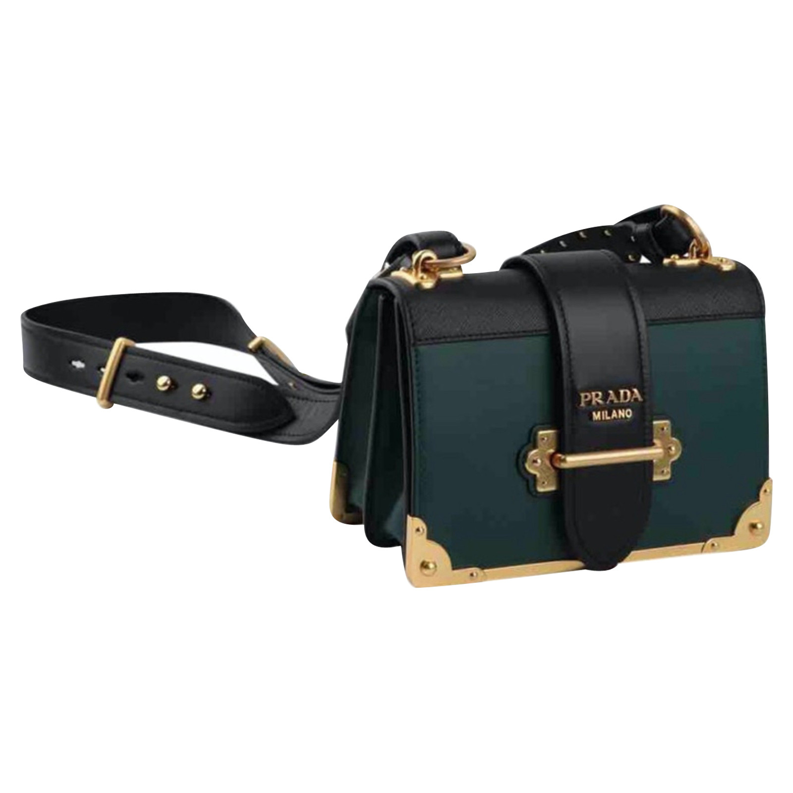 Prada Cahier Leather in Green - Second Hand Prada Cahier Leather in Green  buy used for 1700€ (5025349)