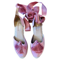 Aquazzura Slipper/Ballerinas aus Wildleder in Rosa / Pink