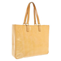 Louis Vuitton Tote Bag en cuir verni en jaune