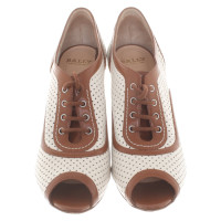 Bally Lace-up ankle boots in white / brown