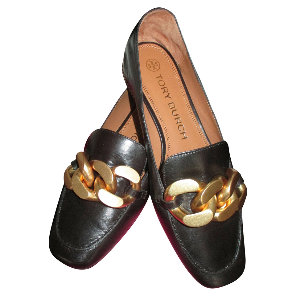 Tory Burch Slippers/Ballerinas Leather in Brown