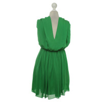 Halston Heritage Silk dress in green