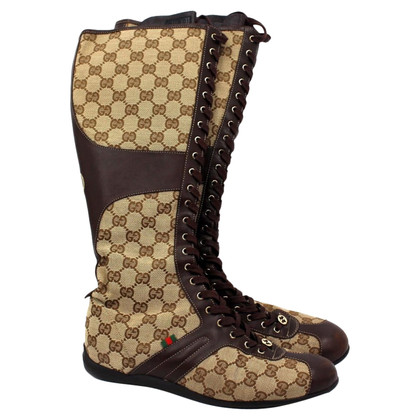 Gucci Boots Canvas in Beige