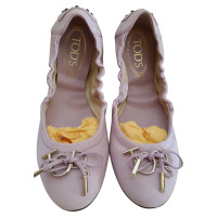 Tod's Chaussons/Ballerines en Daim en Rose/pink