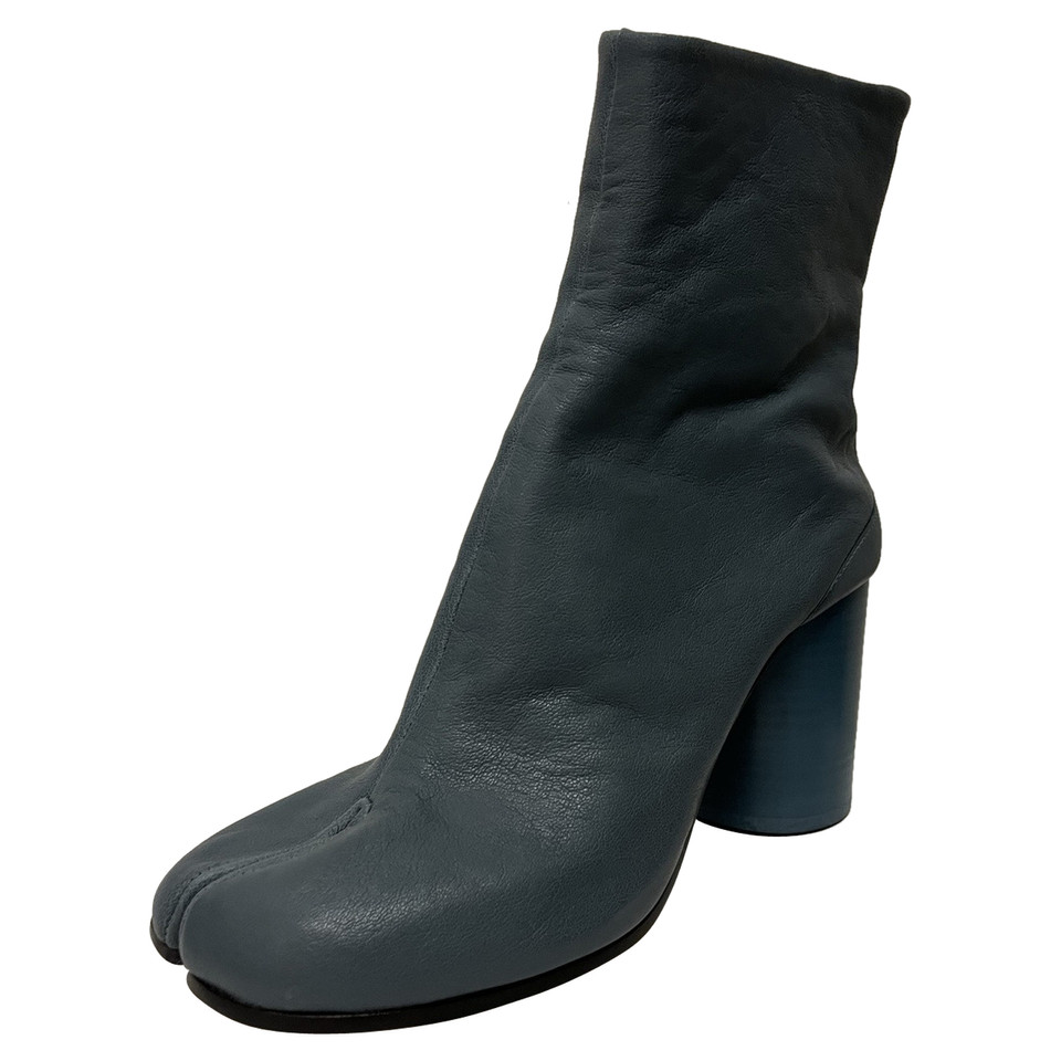 Maison Martin Margiela Stiefeletten aus Leder in Petrol