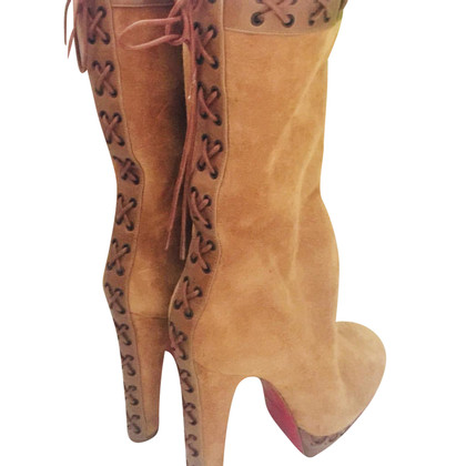 Christian Louboutin Stiefel aus Leder in Gold