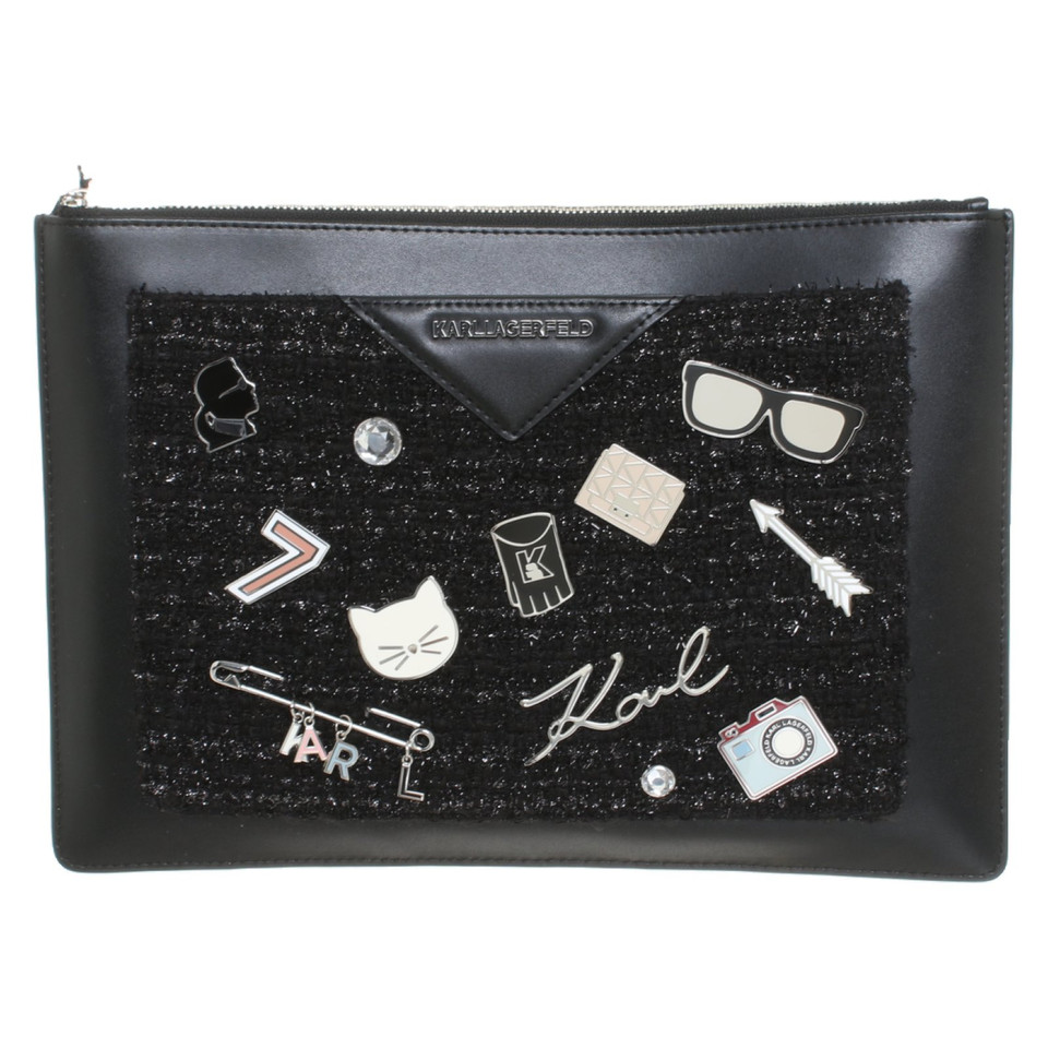 Karl Lagerfeld Clutch in Schwarz