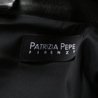Patrizia Pepe Rock aus Leder in Schwarz