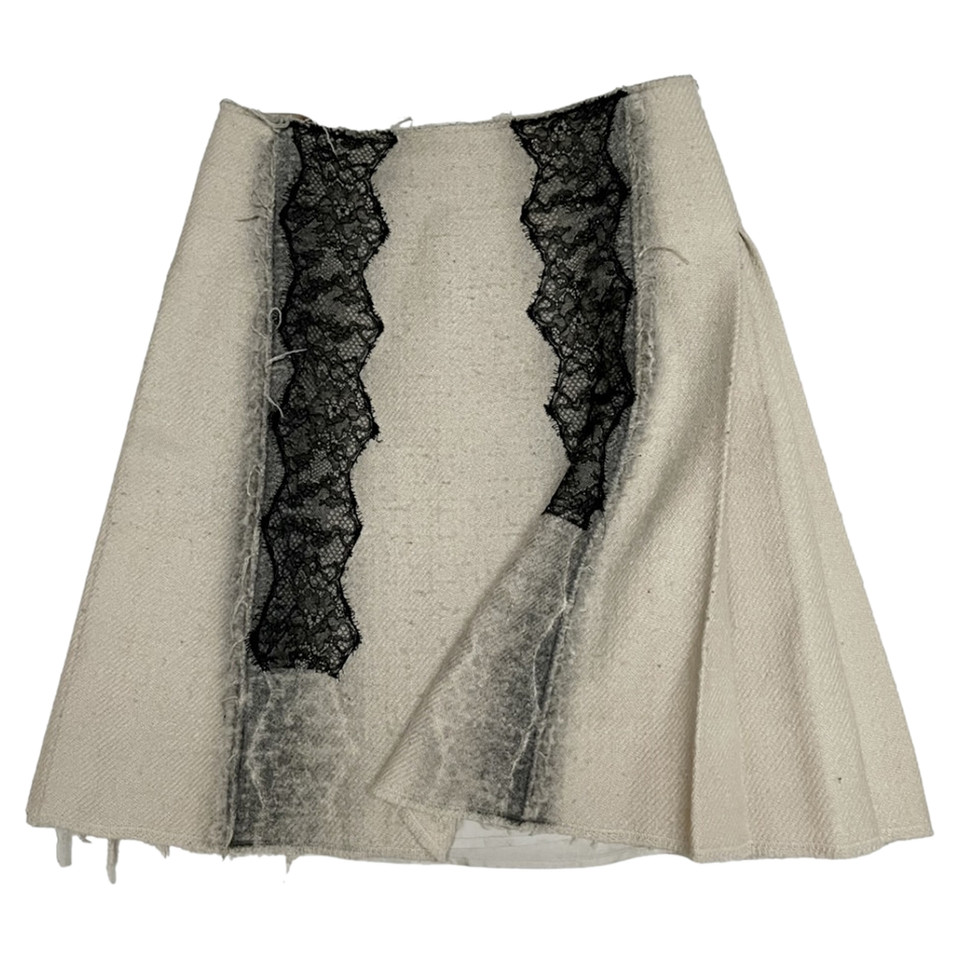 Bottega Veneta Skirt Wool in Beige