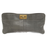 Chloé Clutch Bag Leather in Grey