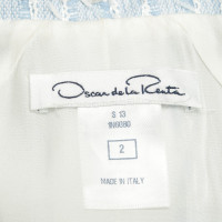 Oscar De La Renta Shirt Dress in blu / bianco