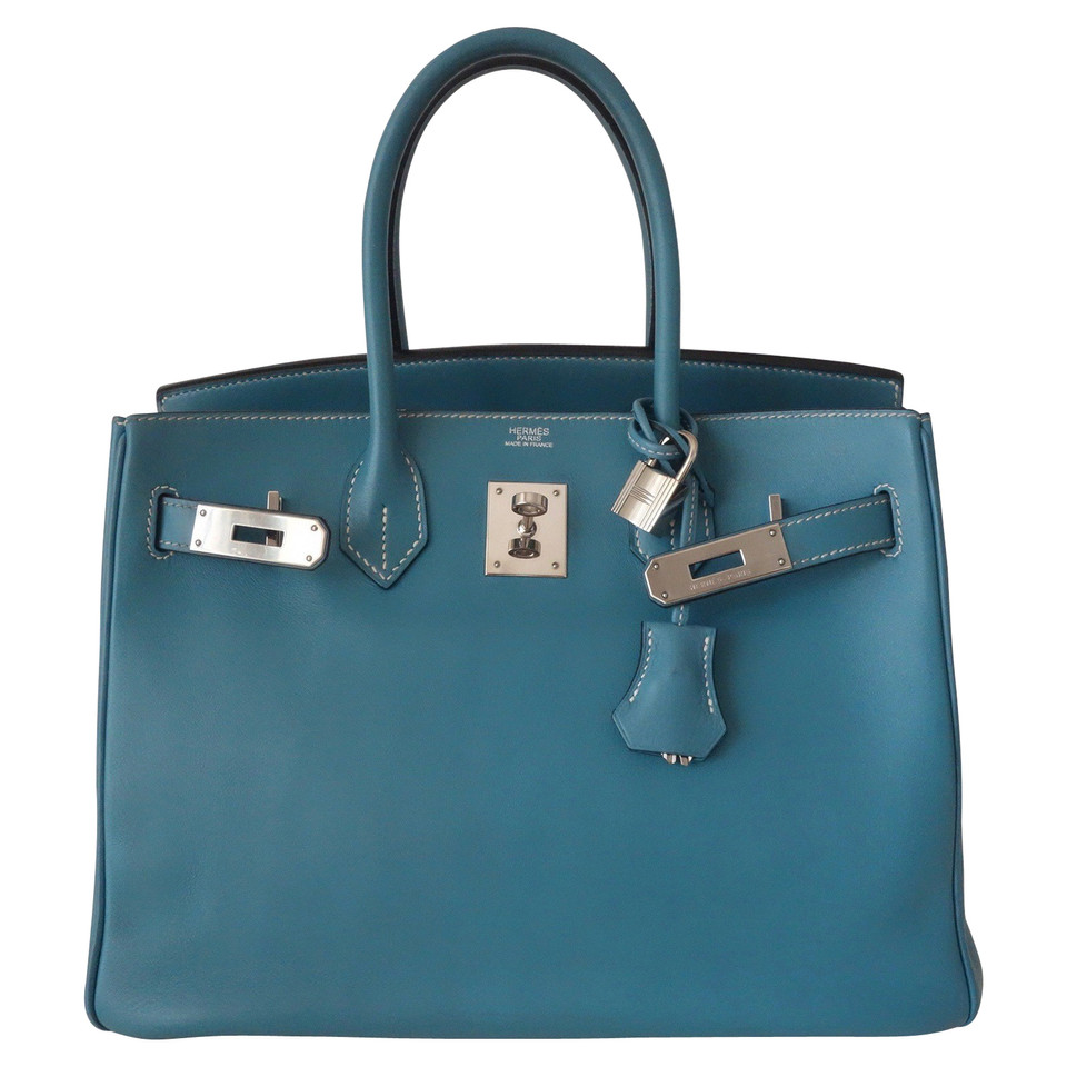 Hermès Birkin Bag 30 Leather in Blue