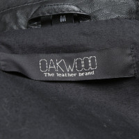 Oakwood Leren vest in zwart