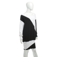 Marina Rinaldi Robe en tricot en noir et blanc