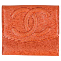 Chanel Tasje/Portemonnee Leer in Oranje