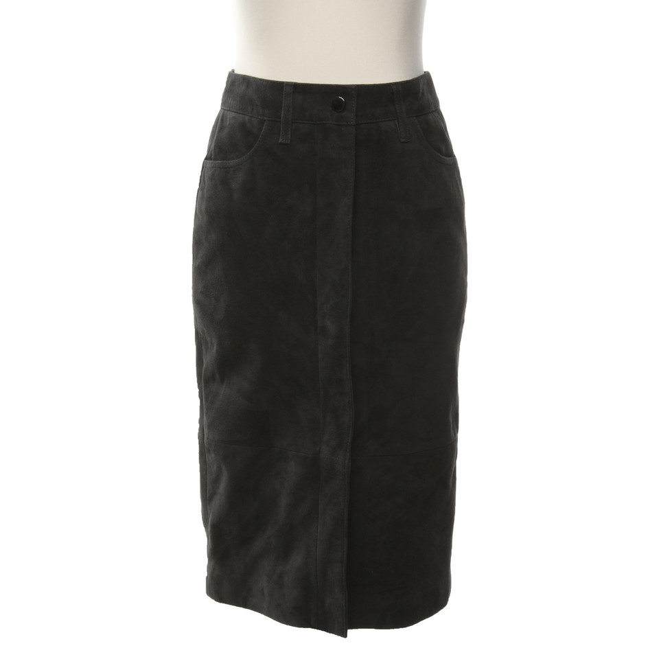 Reiss Skirt Leather in Grey