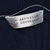 Brunello Cucinelli Blaue Strickjacke