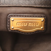 Miu Miu Lederhandtasche mit Falten
