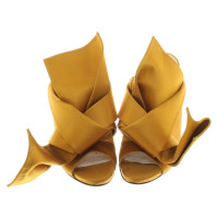 N°21 Sandals in mustard yellow