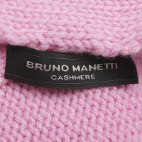 Bruno Manetti écharpe en cachemire rose