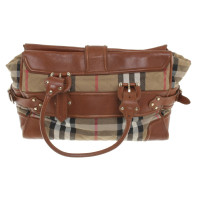 Burberry Bag in check pattern with leather details