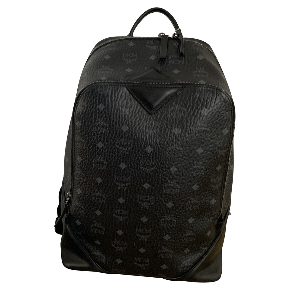 Mcm Rucksack aus Canvas in Schwarz