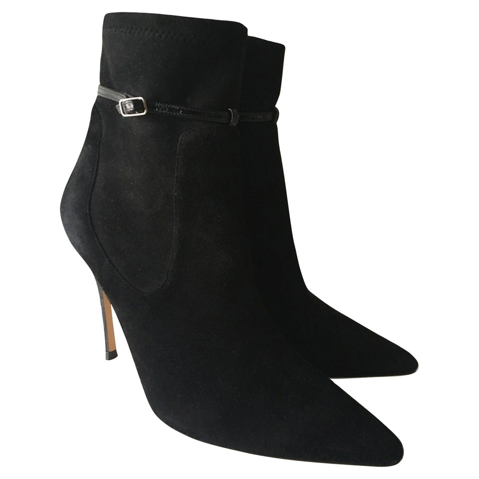 Carolina Herrera Bottines en cuir noir