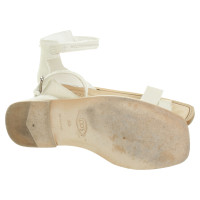 Tod's Sandales en cuir blanc