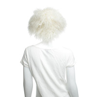 Escada Fur hat in white