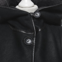 Vent Couvert Jacke/Mantel aus Wildleder in Schwarz