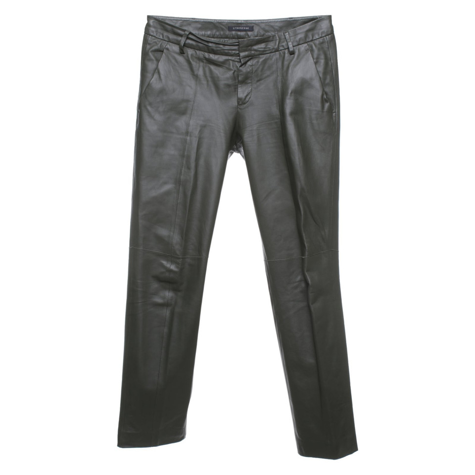 Strenesse Leather pants in dark green