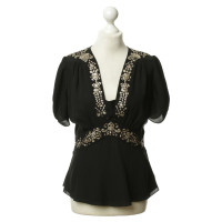 Alice By Temperley Embroidered tunic blouse in black