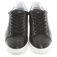 Armani Sneakers Leer in Zwart