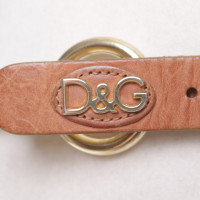D&G Gürtel in Braun/Gold