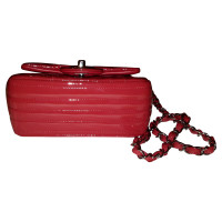 Chanel Classic Flap Bag Extra Mini Leer in Rood