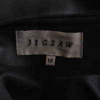 Jigsaw Robe en Cuir en Noir