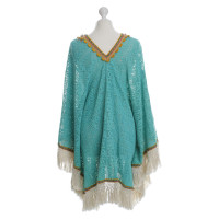 Altre marche Giada - poncho crochet turchese